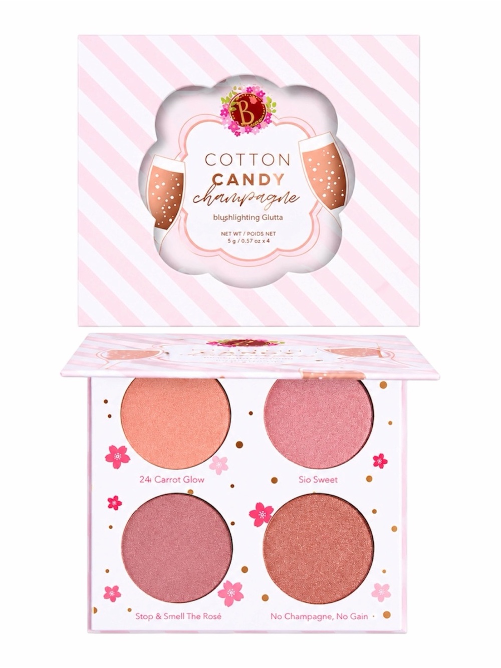 BEAUTY BAKERIE COTTON CANDY CHAMPAGNE BLUSH PALETTE - BNIB